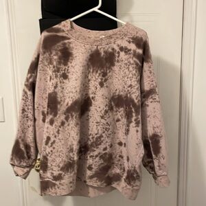 lululemon perfectly oversized crew tie dye pink